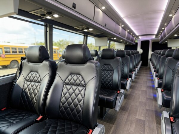 50 passenger charter bus inside